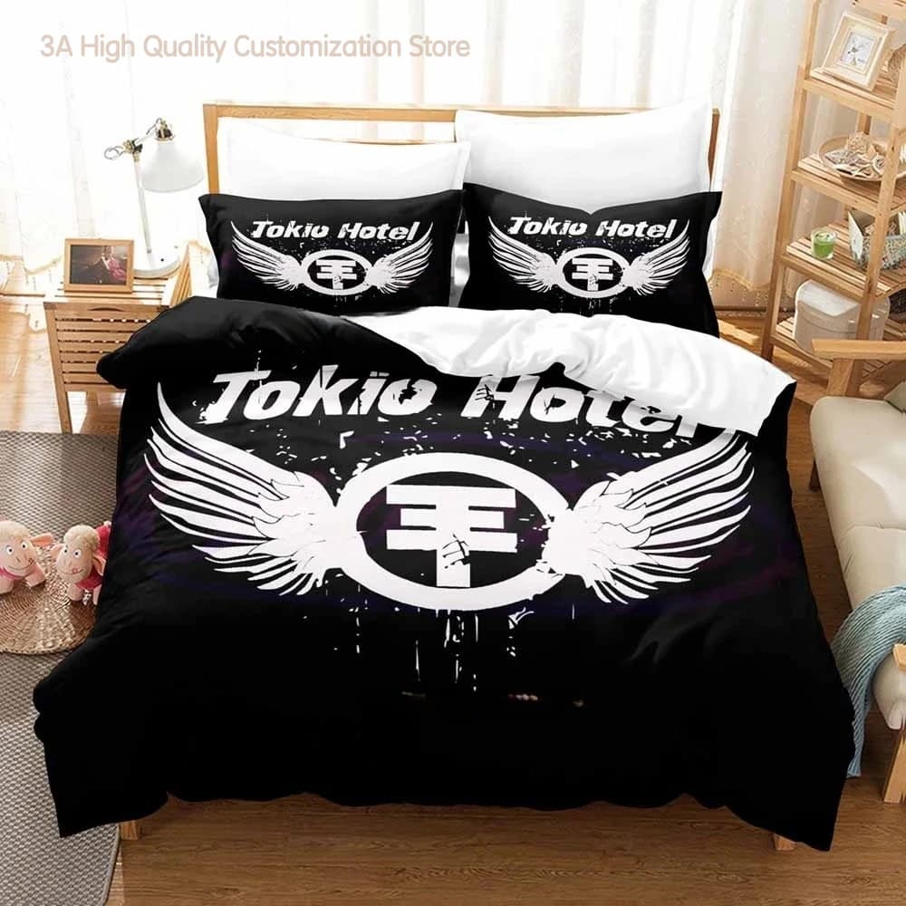 2024 Tokio Hotel Bed linen Set Single Twin Full Queen King Size Children's Bed Set Adult Children's Bedding Set Bedding Set Set Bed linen Set Soul 3D