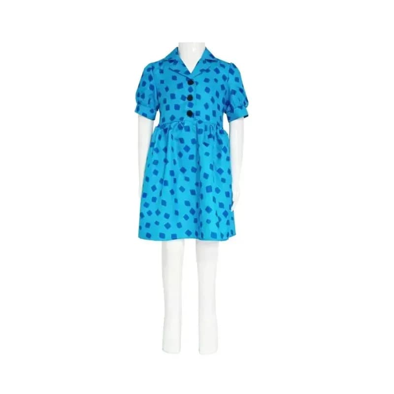 Il costume cosplay musicale di Roald Dahl per ragazze, carino vestito blu, set completo, matilda, gioco di ruolo, vestito uniforme, feste di Halloween; 3'v, 6.h;