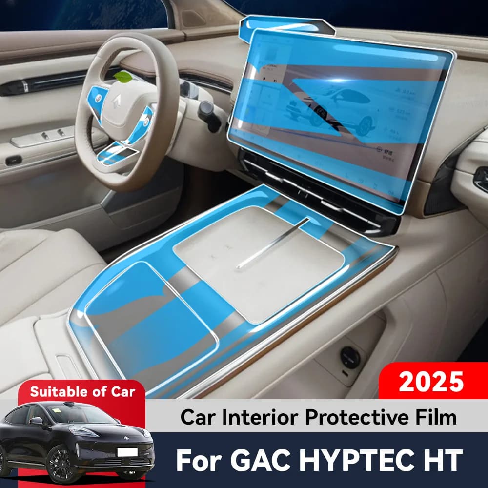 Pellicola Protettiva Trasparente in TPU Anti-Graffio per Schermo di Navigazione e Controllo Centrale Auto GPS per GAC HYPTEC HT 2025
