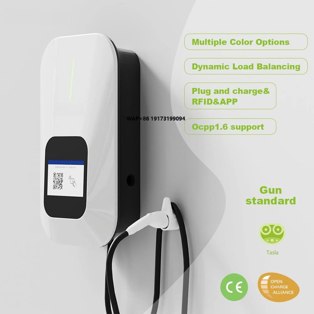 Caricatore EV Bidirezionale OCPP1.6J V2H V2G, Stazione di Ricarica EV Commerciale Tipo 2 Tipo 1, Wallbox per Ricarica Dinamica