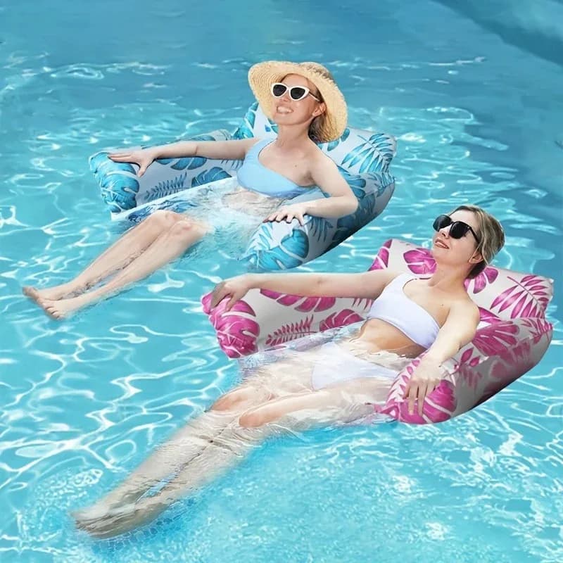 Water Floating Bed Chair Inflatable floating hammock PVC multifunctional design Three file detachable design Suitable for adults