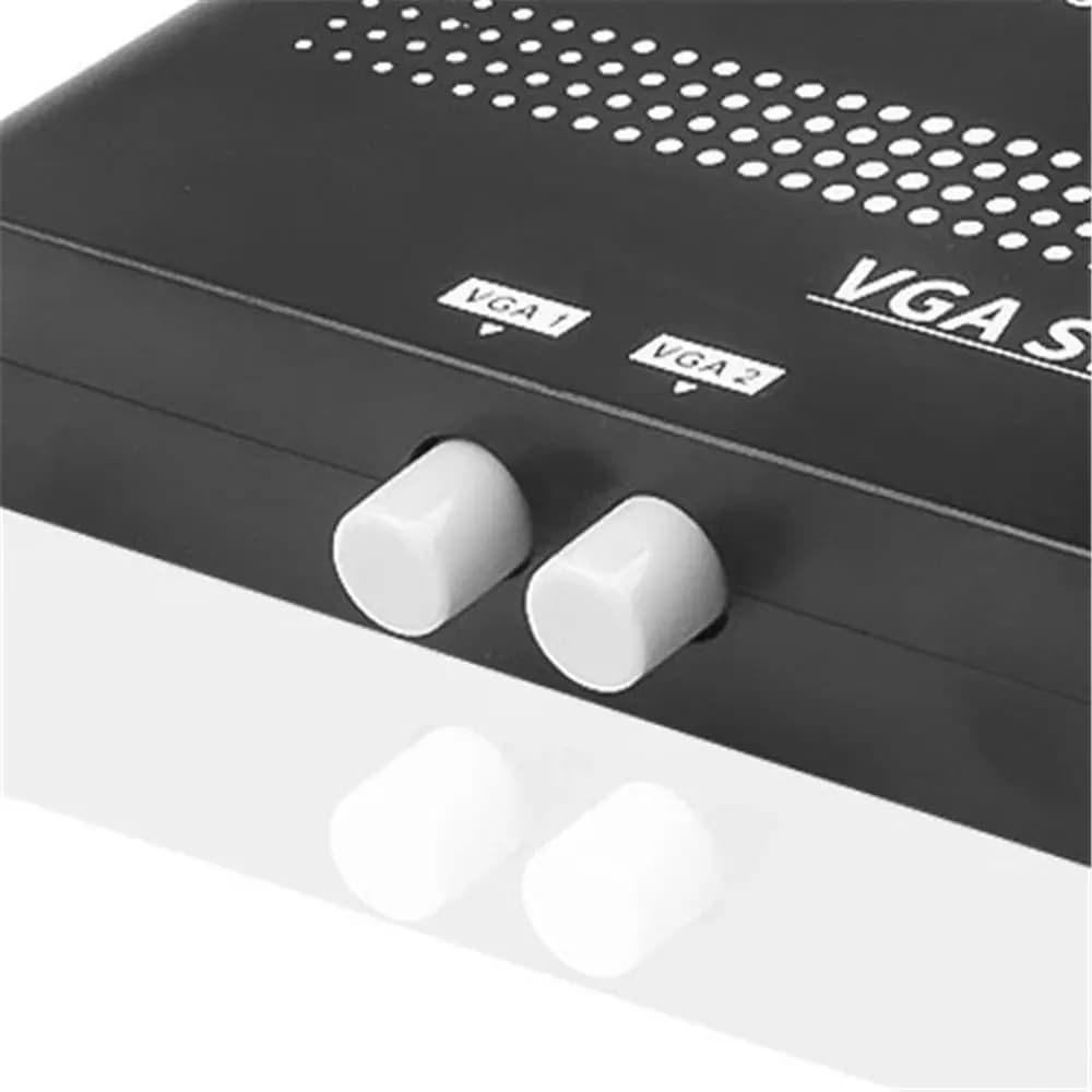 Nero 2 vie per accessori monitor PC Switcher VGA Switcher VGA Splitter Switch video Adattatore Convertitore Box