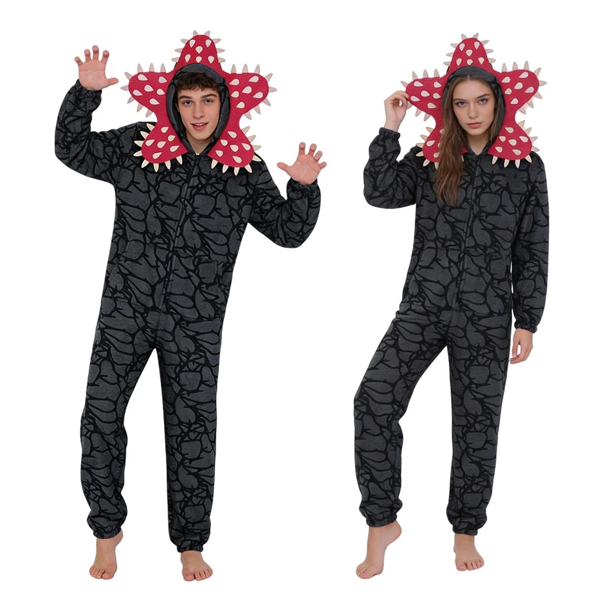 Halloween Venus Flytrap Cosplay Robe Natale Pigiama tutina in flanella per adulti