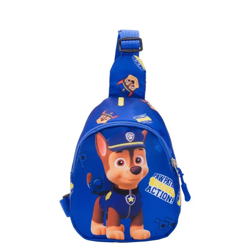 Nylon coin purse with cartoon characters from Paw Patrol, Chase and Skye, cute, soft and comfortable, casual, for boys and girls
