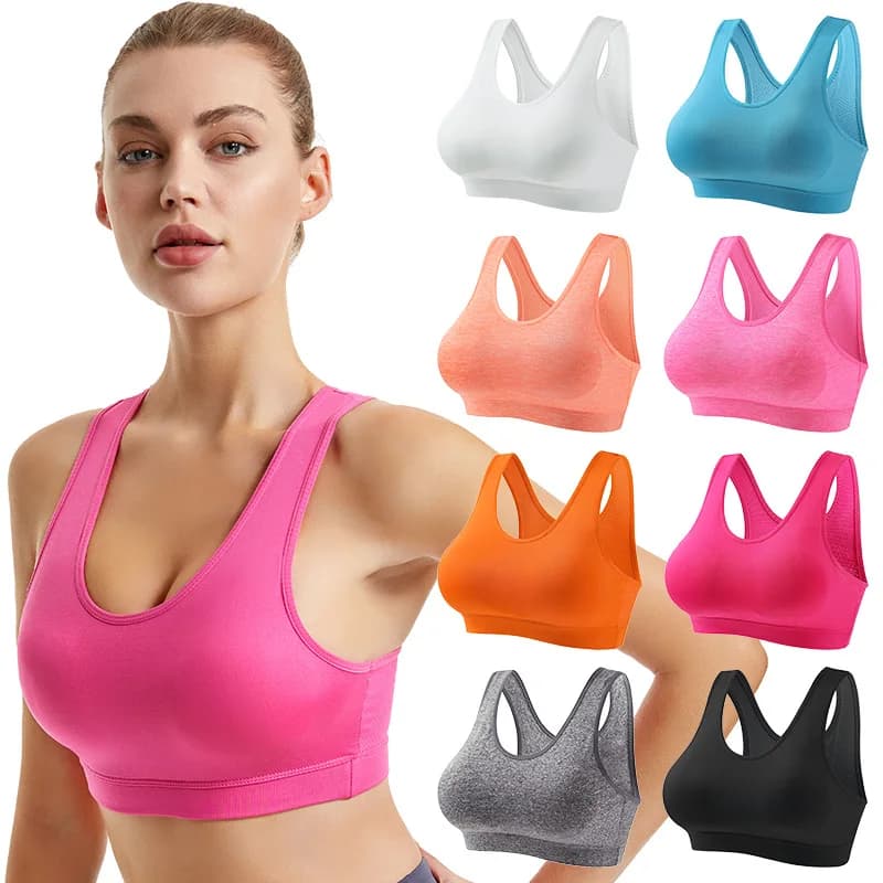 Women's Breathable Sports Bra, Shockproof Running Yoga Vest, High Strength Anti-ced Gym Fitness Top
