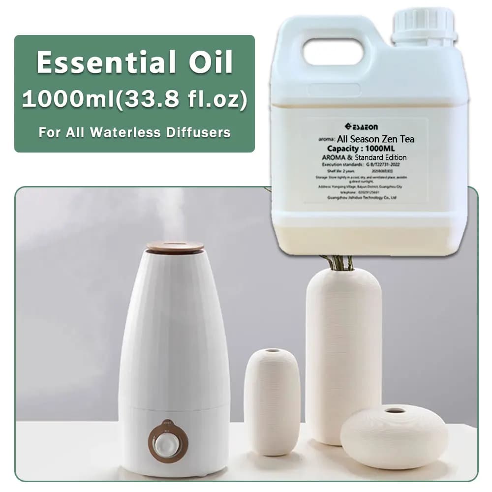 ESAEON Essential Oil, For All Waterless Aromatherapy Machines, Hotel Aroma Diffuser Oil, All Season Zen Tea - 1000ML(33.8 fl.oz