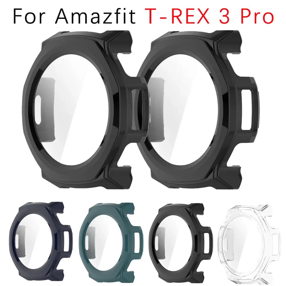 Protezione per lo schermo in vetro temperato per Amazfit T-REX 3 Pro Smart Watch, protezione completa per Huami Trex3 Pro 44mm Accessoies