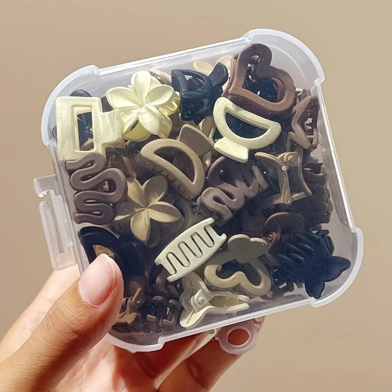 Mixed beige pack of 5/10/20/30 small clips, accessories for cute girls: perfect for everyday use, special occasions or travel gifts