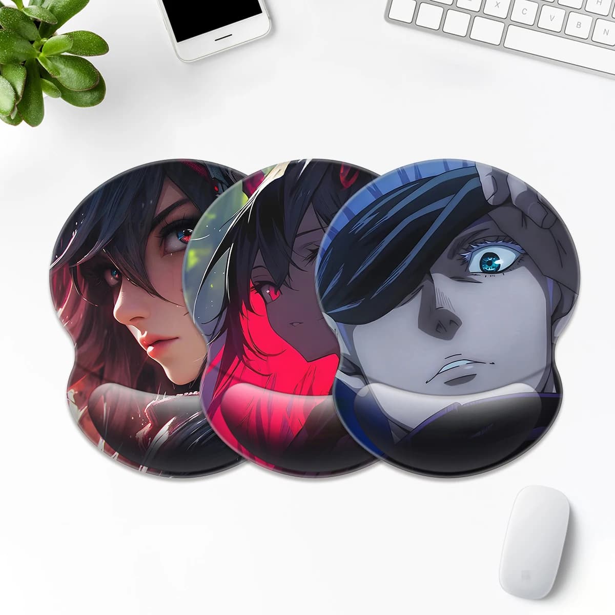1pc Anime Cool Boy Mouse Pad polso ergonomico morbido antiscivolo supporto per poggiapolsi tappetino per Mouse per Computer per regalo per PC da ufficio
