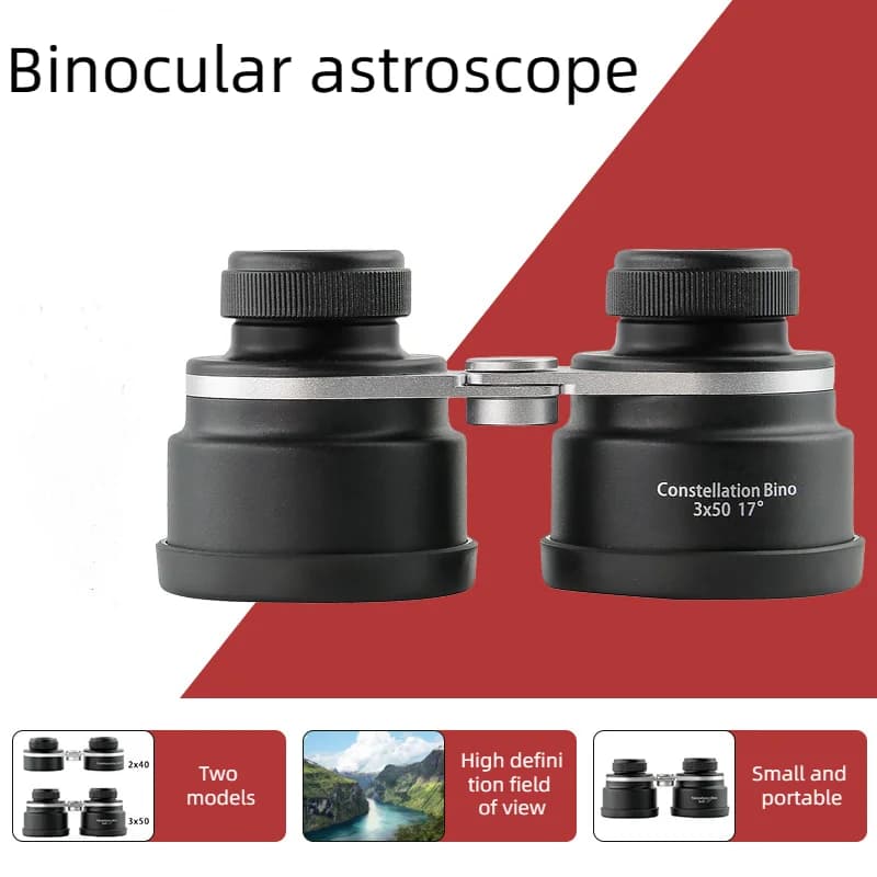 Nuovo campo visivo ad alta definizione Piccoli binocoli portatili Occhiali per osservare le stelle 3x50, tutte le lenti ottiche all'ingrosso, transfrontaliere