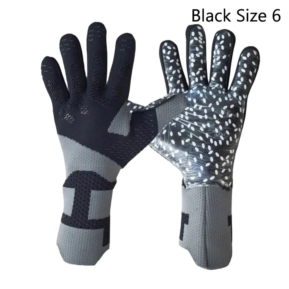 1 paio di guanti da portiere in lattice ispessito, protezione per le dita, guanti da portiere traspiranti, antiscivolo, resistenti all'usura
