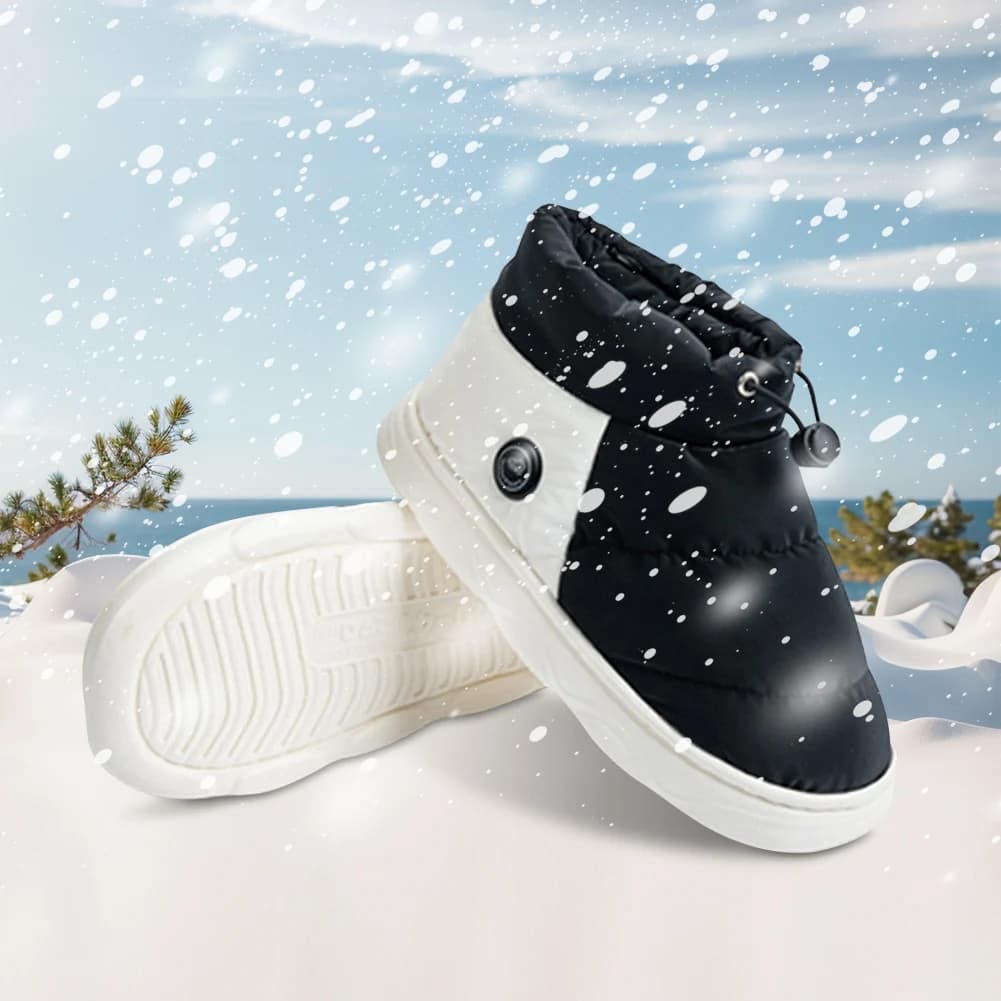 Pantofole riscaldanti elettriche unisex con 3 livelli di riscaldamento Scarpe scaldapiedi da donna e da uomo Stivali da neve caldi ricaricabili per l'inverno