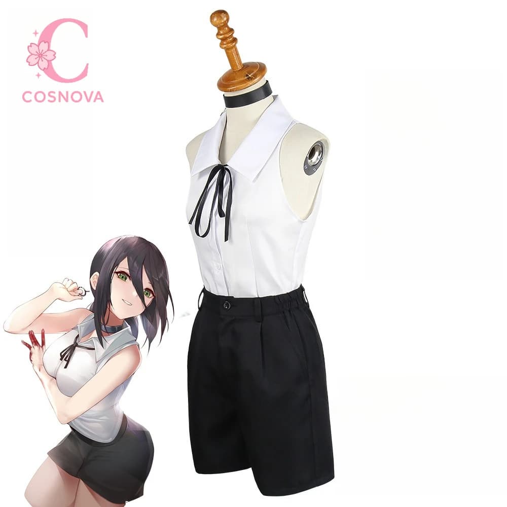 Chainsaw Man Reze Costume Cosplay Woman Bom Devil Outfit Full Set Mixed Cotton Character Soul Dress Evening Halloween party