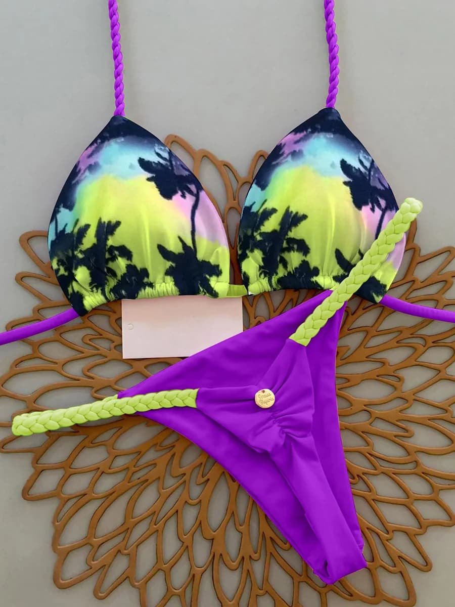 Micro Bikinis 2026 New Swimwear Women Swimsuit Sexy Brazilian Bikini Set Print Beachwear Bathing Suit biquini Female