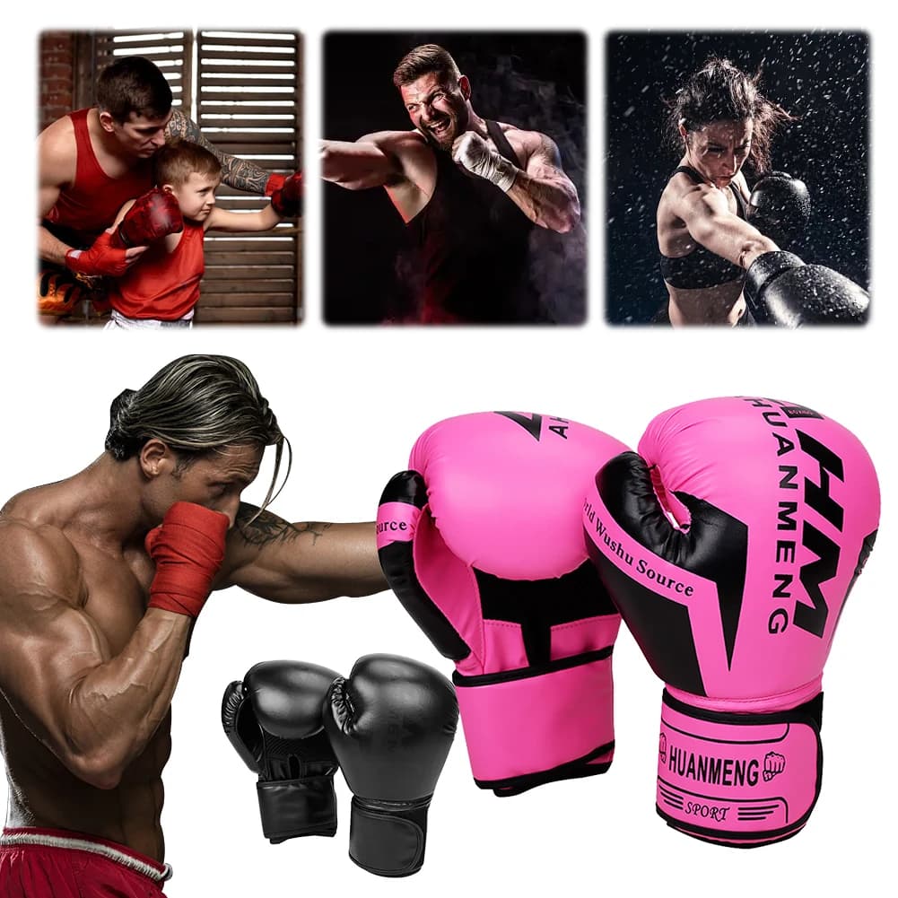 Boxing Gloves with Strap closure, Breathable for Training and Sparring, Ideal for Muay Thai and Martial Arts