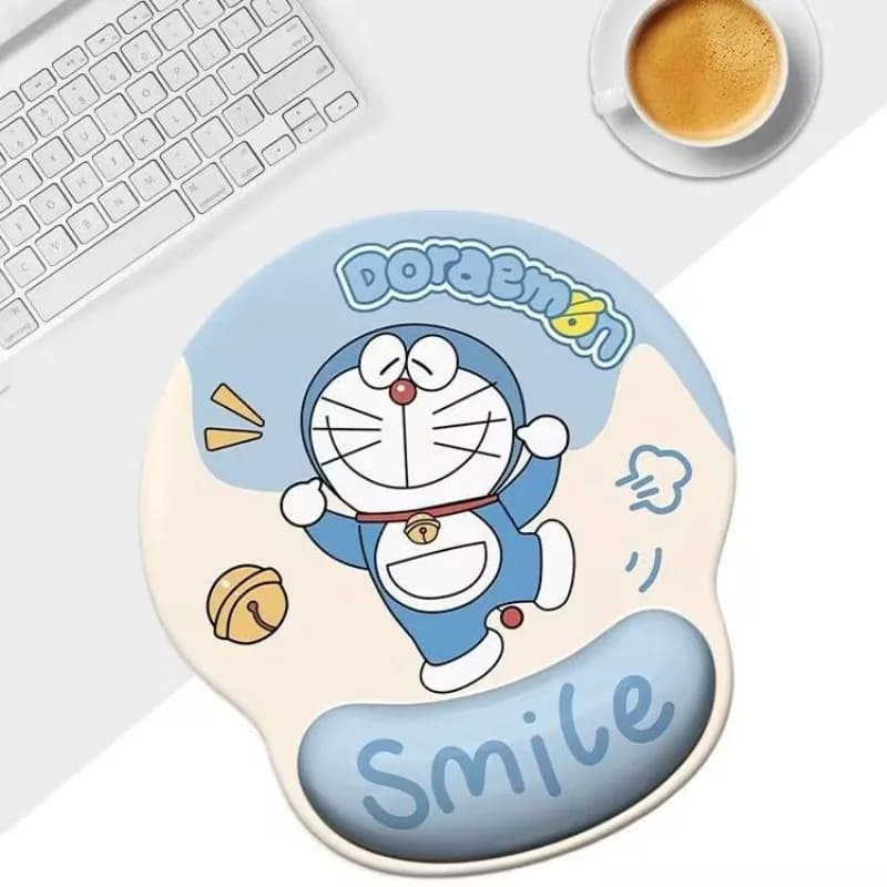 Nuovi tappetini per mouse Doraemon per accessori per computer portatili, tappetino per mouse da gioco, tappetino per mouse da ufficio per ragazze con protezione per il polso