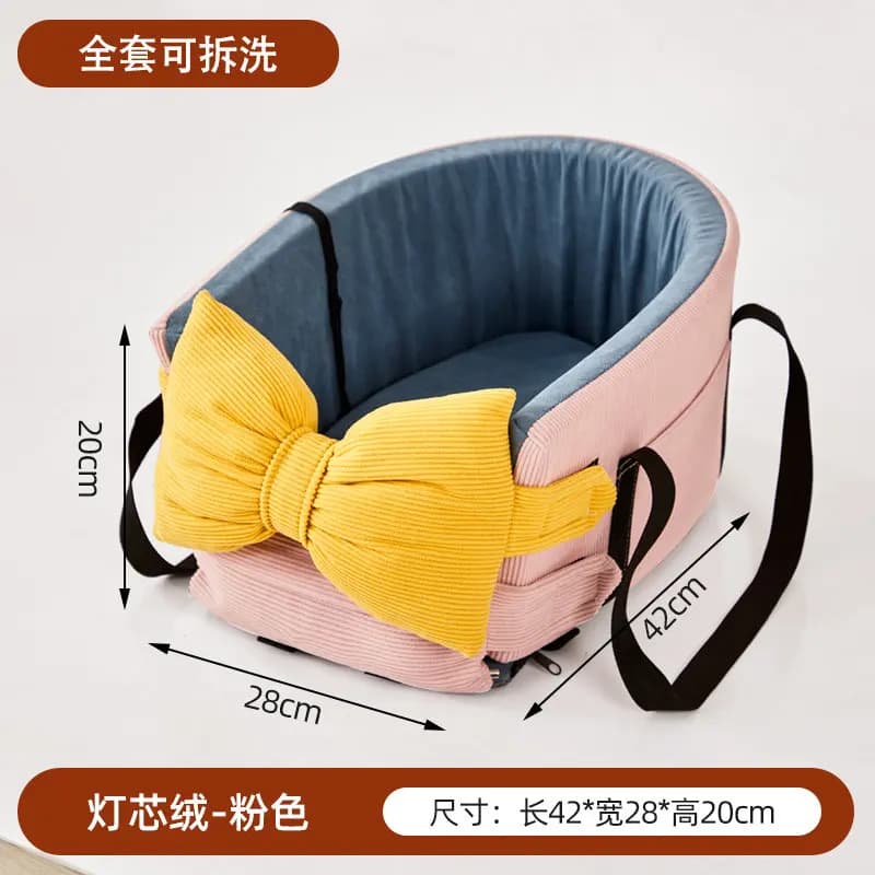 Center‑Console Pet Car Bed,Portable Safety Booster Seat,Travel Nest For Cats Small Dogs,Auto Carrier For Outdoor Trip Pet Supply