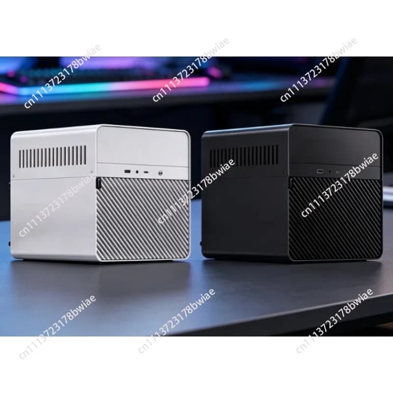Mini NAS chassis ITX mini aluminum strip steel plate bracket 130mm CPU cooler 5-bay hard drive storage case