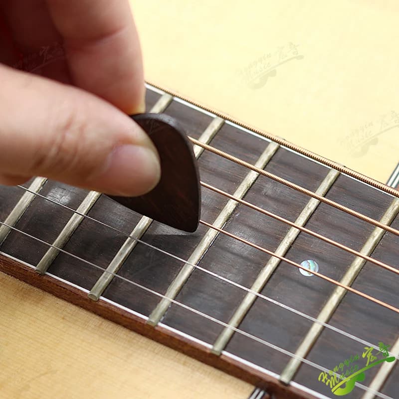 Set di 2 plettri per chitarra in legno massello di cocobolo, accessori per chitarra per esercizi di strumming e suonatura