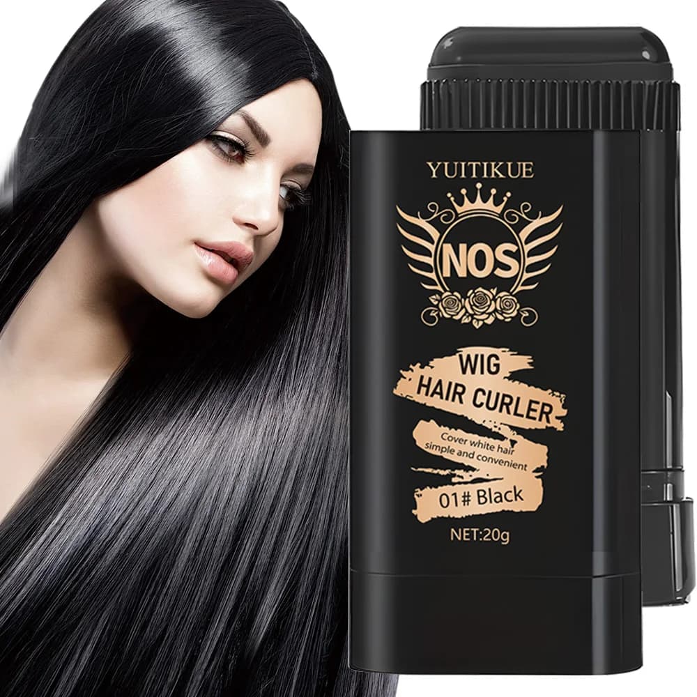 YUITIKUE NOS Arricciacapelli e Stick per Annerire i Capelli | Copre i capelli bianchi, strumento temporaneo per la tintura dei capelli 20g
