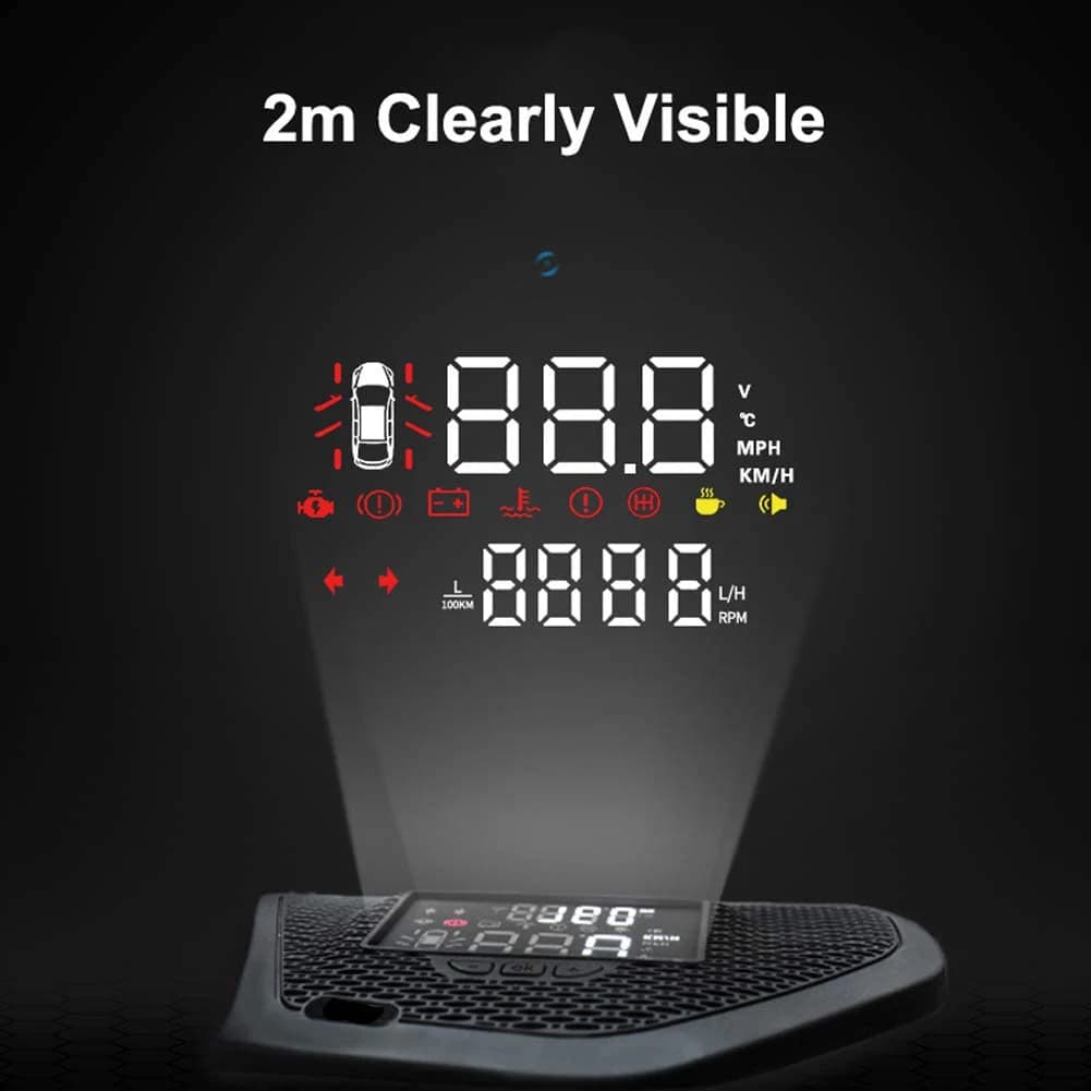 Super Sale Car Head Up Display HD Projector Screen HUD Overspeed Alarm for Jeep Wrangler JL 2018 2019