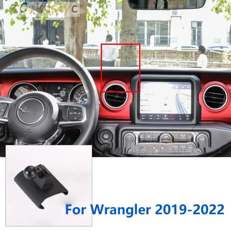 Car Phone Holder Mounts Special For Jeep Wrangler GPS Supporting Fixed Bracket Base 17mm Accessories 2019-2022