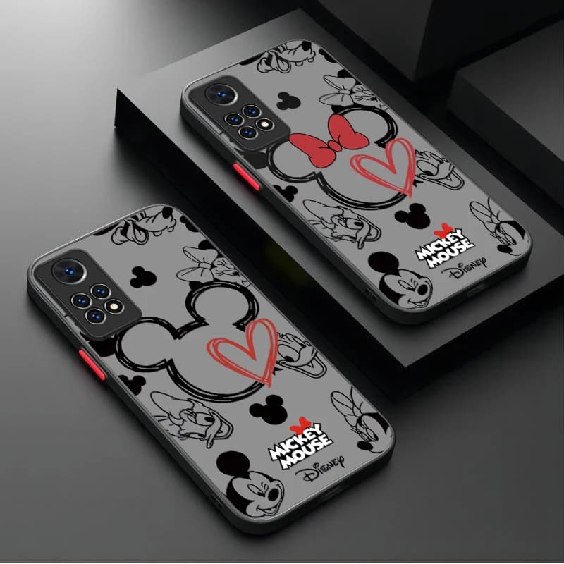 Cover per telefono Disney Mickey Minnie Graffiti in PC opaco per Xiaomi Redmi Note 15 14 13 12 11 10 9 Pro Plus 4G 5G 12S 11S 10S 9S