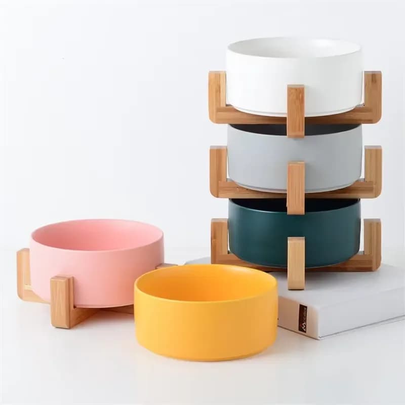 Cute Cat Food Bowl Ceramic Dog Bowls for Pets
