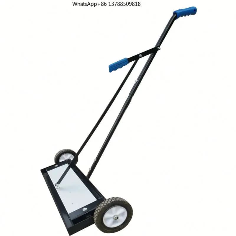 Spazzola Magnetica Resistente con Ruote, Raccoglitore Manuale per Tetti e Pavimenti, per Raccogliere Chiodi e Oggetti Ferrosi Vaganti
