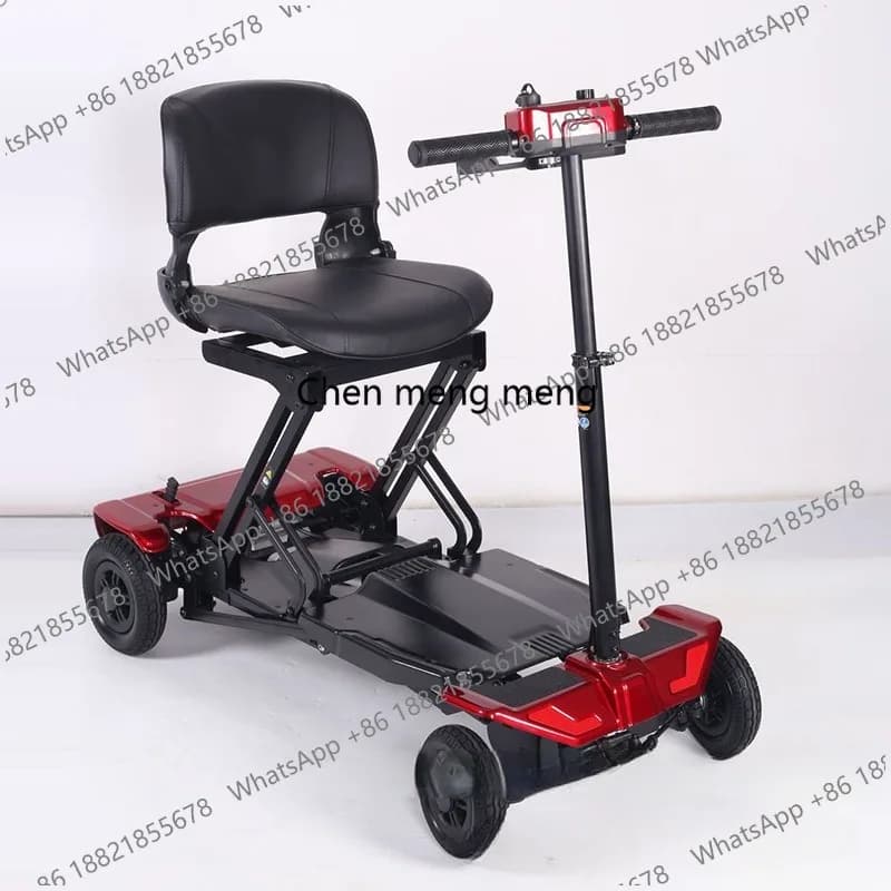 Scooter pieghevole automatico a quattro ruote, comode veicoli elettrici con batteria al litio Biciclette elettriche per adulti Bici elettriche leggere