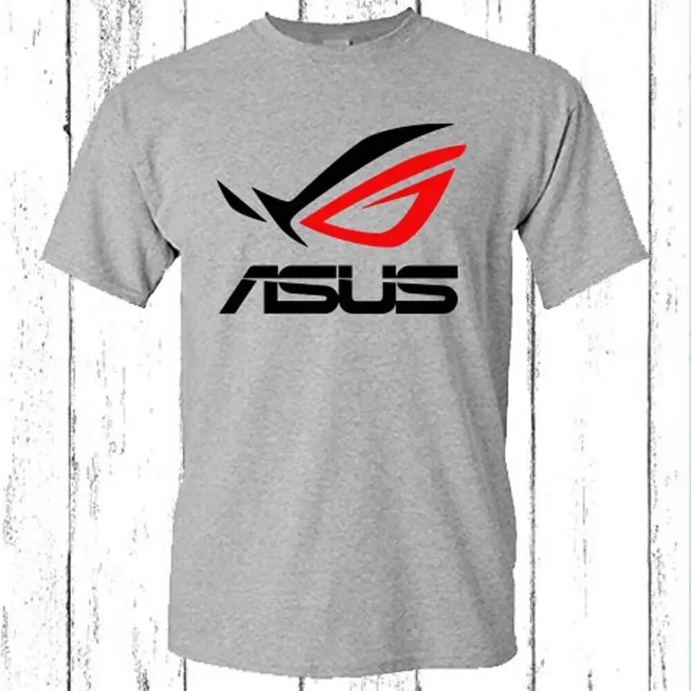 ASUS ROG Republic of Gamers Logo Men's Grey T-Shirt Size S to 5XL