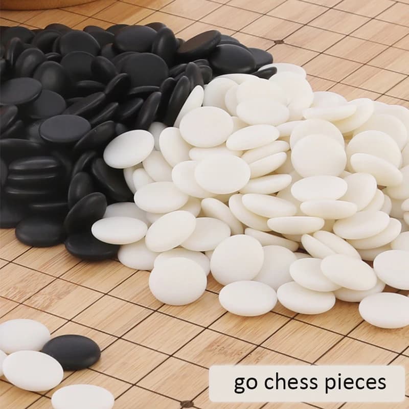Go Chess Piece Double Convex Standard Gomoku Black and White Chess Piece 361pcs Go Chess Gomoku Board Games