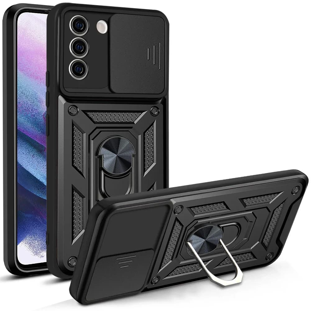 Custodia per Itel City 100, Cover per Itel City 10 4G, Custodia Protettiva Armor con Anello Magnetico e Protezione Scorrevole per Fotocamera per Itel City 10