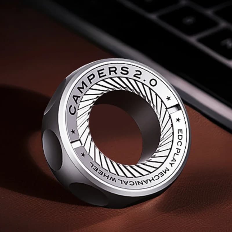 Paragrafo Anello Fidget Spinner Roller Ruota a cricchetto Antistress Giocattolo multifunzionale antistress Carta di spinta magnetica Moneta tattile