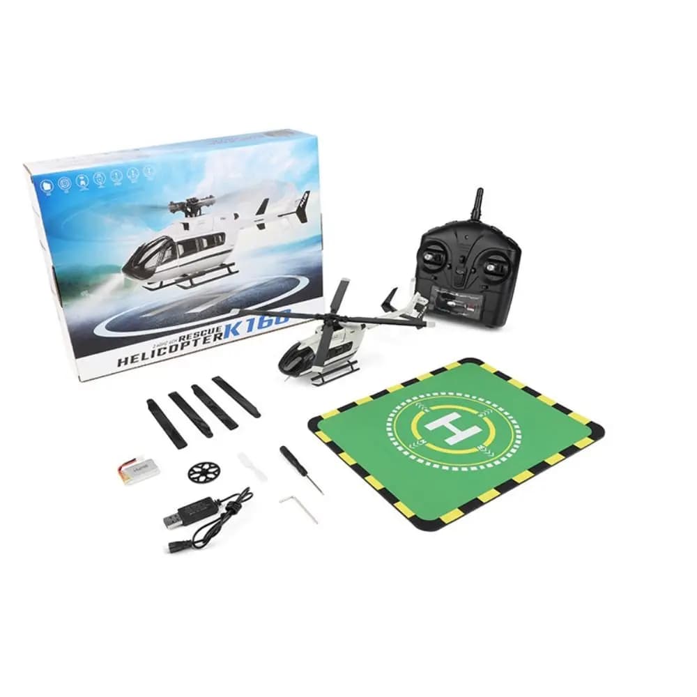 Nuovo Elicottero RC in Plastica K160 4.0CH Grigio, Giocattolo Volante Ricaricabile USB 2.4G, Mini Aeroplano, Regalo per Ragazzi