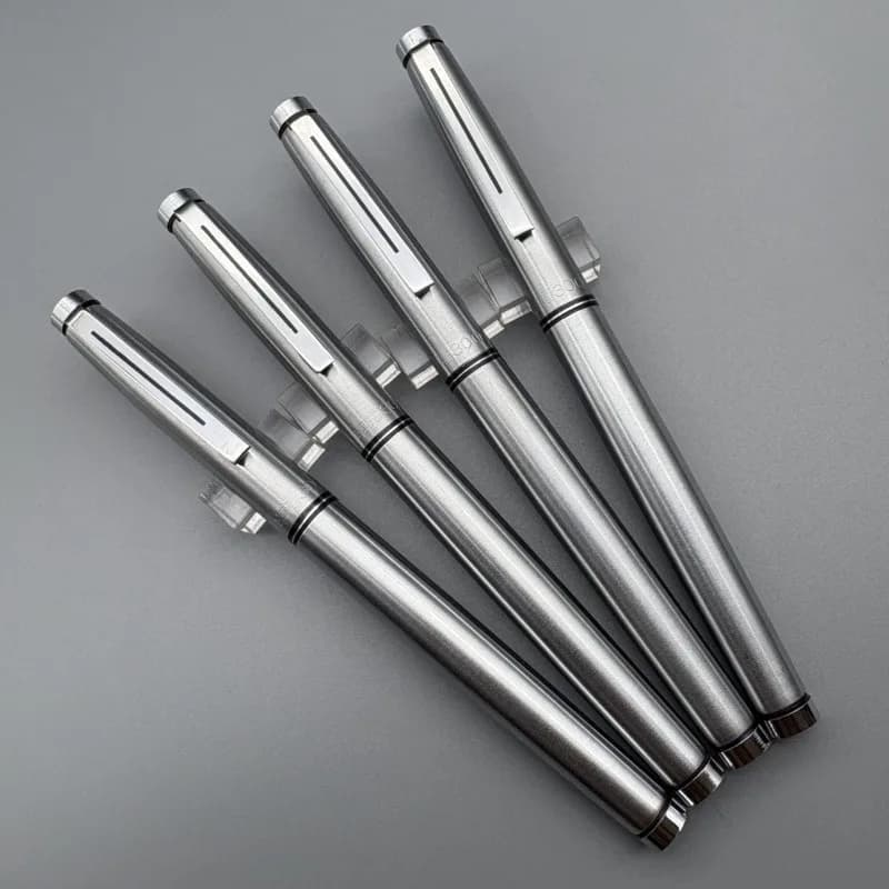 Wingsung 300 All Steel Iridium Gold Fountain Pen Design Pen Holde F 0.5MM Leadership Office Signature Exam Smooth Art Writing