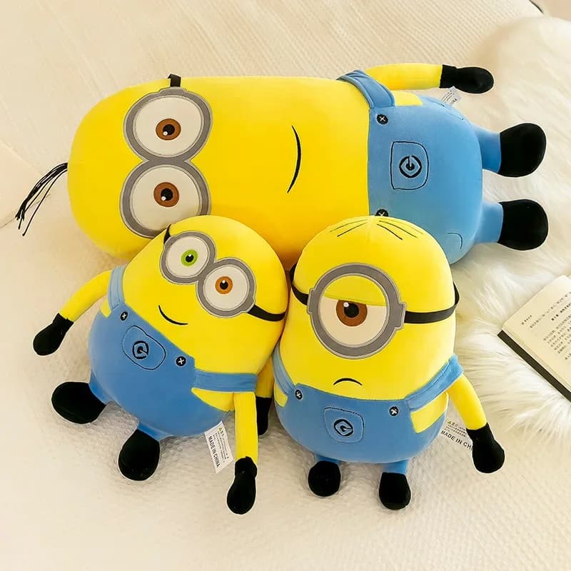 Simpatici film Minions Periferia Peluche giallo Bob Peluche Stewart Peluche Jeans Peluche Bambola Cuscino Decorazione Regalo di compleanno per bambini