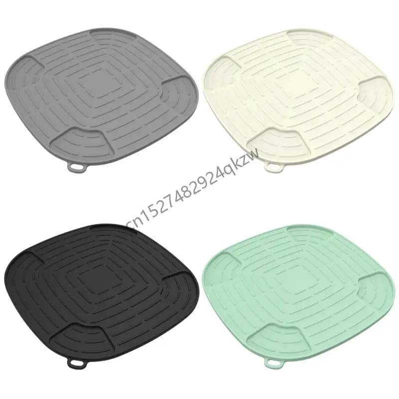 Accessorio multiuso per friggitrici in silicone Resistente calore Cuscinetto per alimenti per coperchi vassoi da