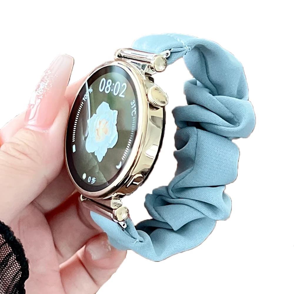 Cinturino di ricambio elastico per cinturino Scrunchies da 20 mm per donna Samsung Galaxy Watch 4 5 Pro 6 7 Classic Galaxy Active 1 2 40 mm