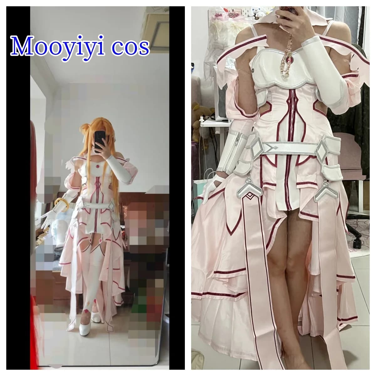 Nuovo Mooyiyi cos Yuuki Asuna costume Cosplay Halloween Natale Giochi di ruolo Festa Comic Esposizione Gioco Spada S-XL IN MAGAZZINO