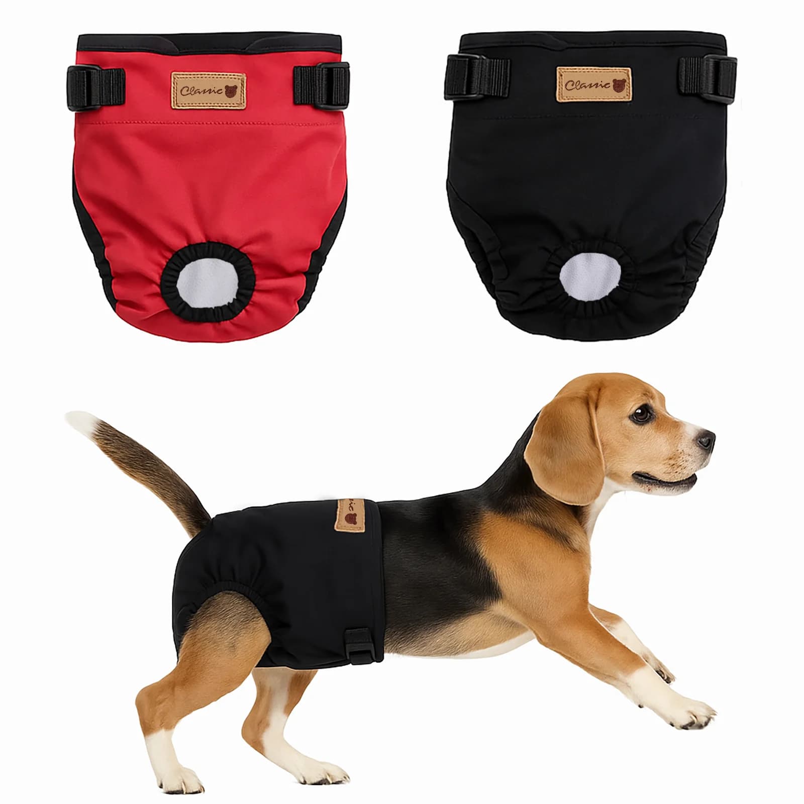 Pantaloni fisiologici per animali domestici Lavare con acqua Assorbibilità del pannolino per cani Pantaloncini intimi per cani Usepet ripetibili regolabili