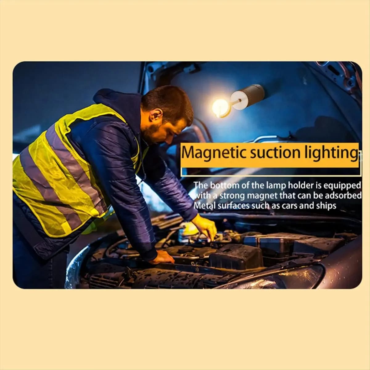Lampada da Campeggio maiABIY, Luce Telescopica Ricaricabile 10000mAh per Esterni, Luce da Lavoro, Emergenza, Riparazione Auto