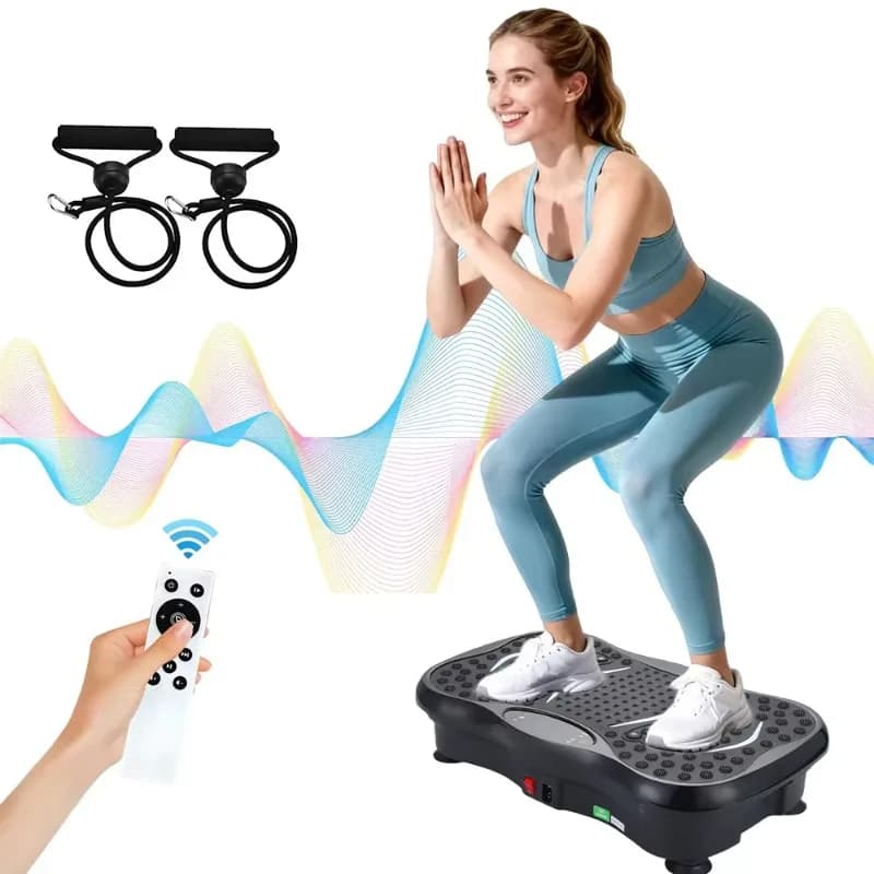 Macchina per Dimagrimento Ultra Sottile, Mini Piattaforma Vibrante Curva 4D, Attrezzo per Allenamento e Perdita di Peso