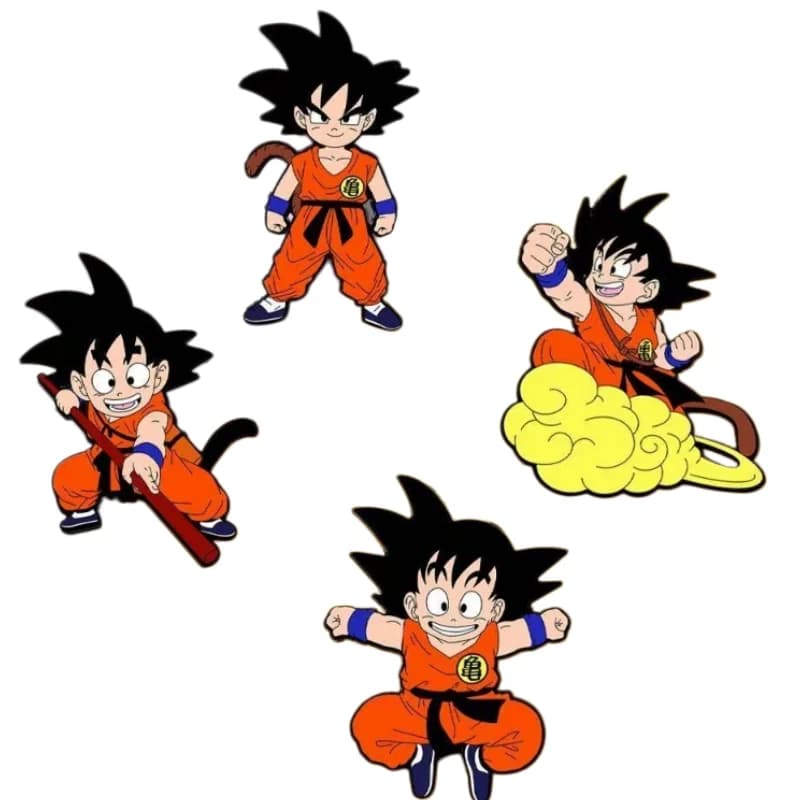 Dragon Ball Peripheral Alloy Brooch Creative Anime Son Goku Backpack Pencil Case Decoration Japanese Anime Cute Character Badge