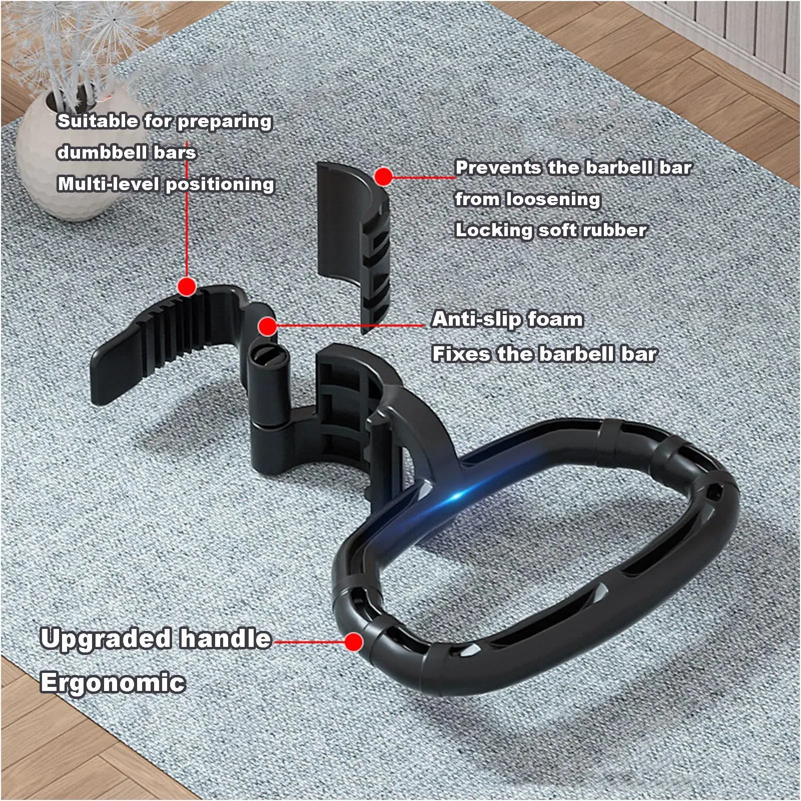 Kettlebell Handlebar Converter Portable Kettlebell Adapter Convert your handlebars to kettlebells Fitness Tool