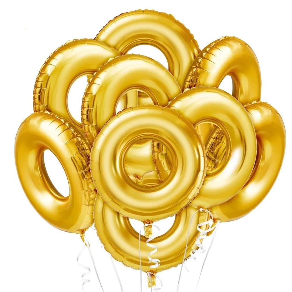 63x71cm Golden Hoop Balloon Round Shape Foil Helium Balloons Bridal Shower Wedding Birthday Party Decorations Air Balls Globos
