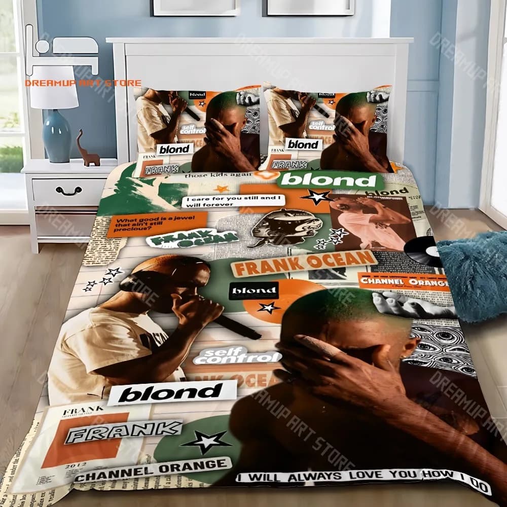 2026 Franks Blonds Oceans Duvet Cover Pillowcase Bedding Set Adult Boy Girl Bedroom Decoration Children Gift Single Double Large