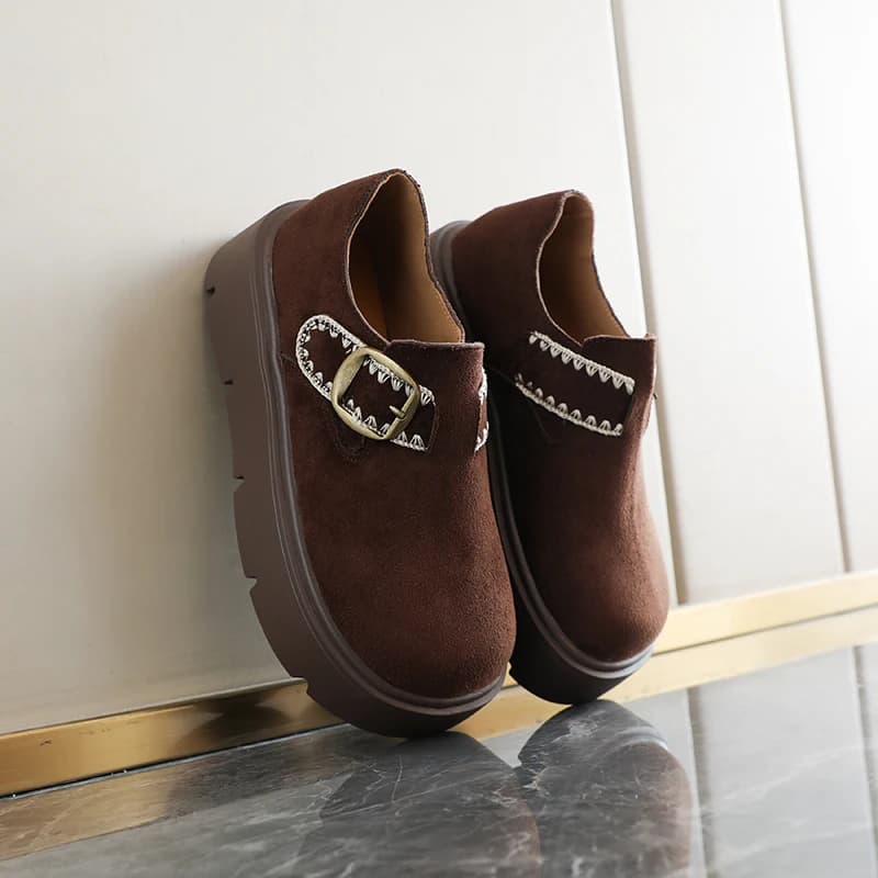 Moccasins, casual women's shoes versatile with thick sole, outdoor shoes, XX11
