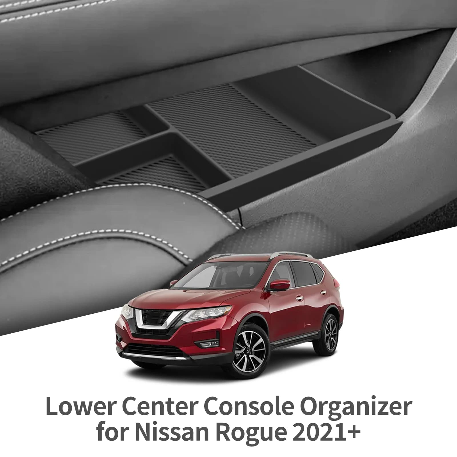 Organizzatore per Vano Portaoggetti Inferiore del Cruscotto per Nissan Rogue X-trail T33 2021-2026, Accessori Interni Auto, Nero