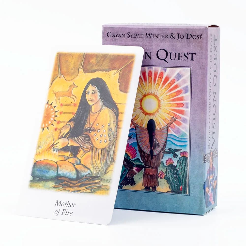 Vision Quest Tarot Mazzo da 78 carte per profezia divinazione Edizione inglese 10,3 * 6 cm Ideale per feste in famiglia e giochi da tavolo